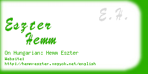 eszter hemm business card